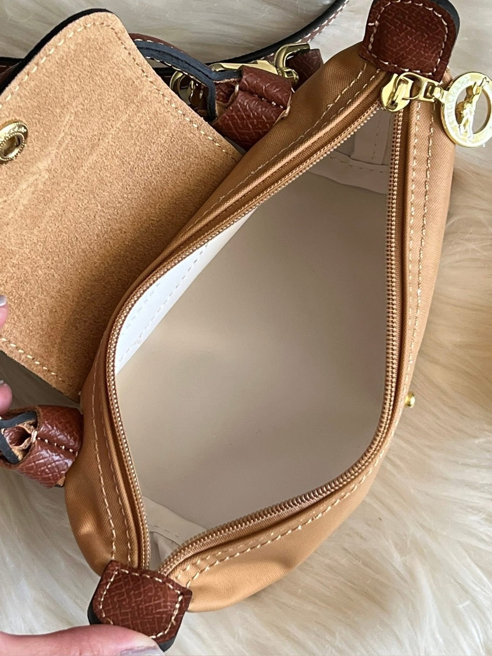 Longchamp XS Le Pliage Original Pouch with Strap - Picture 11 of 14